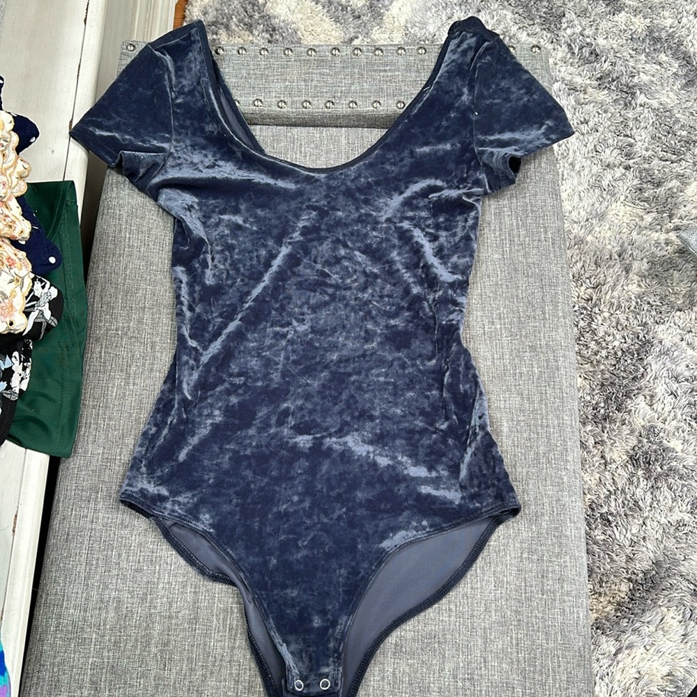 American Eagle velvet bodysuit
